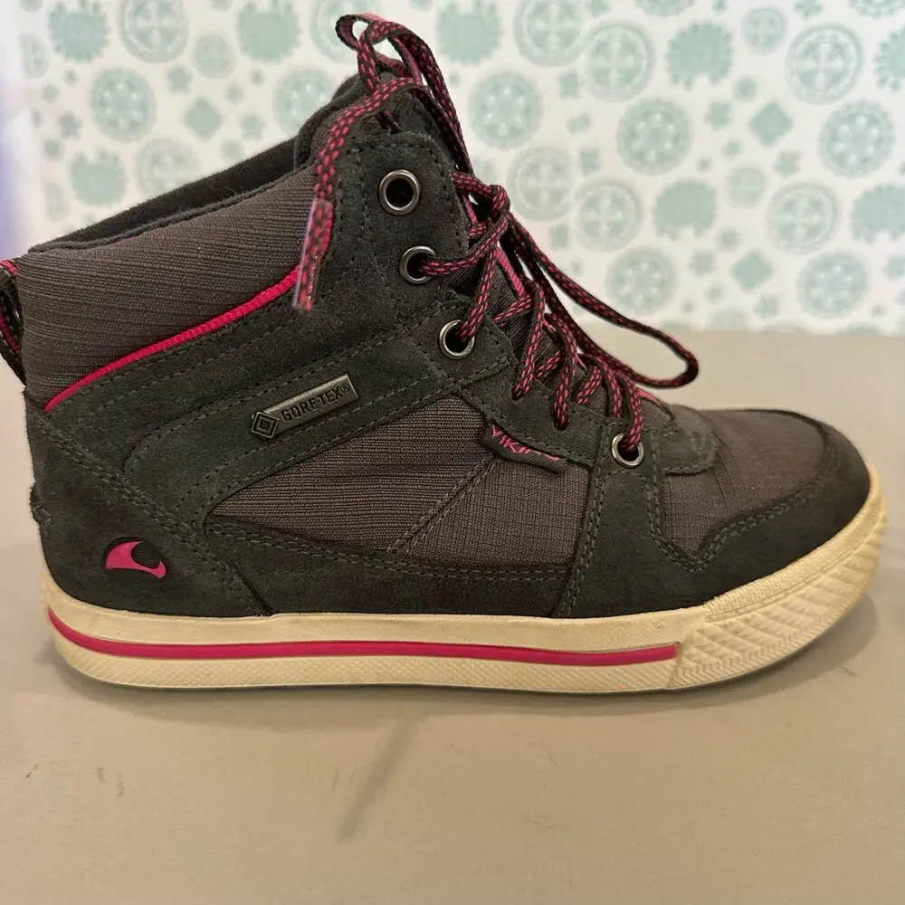 Viking pep‎ gtx jnr sneaker mid rugged shoes gray pink trim us 1 see chart - Picture 4 of 9